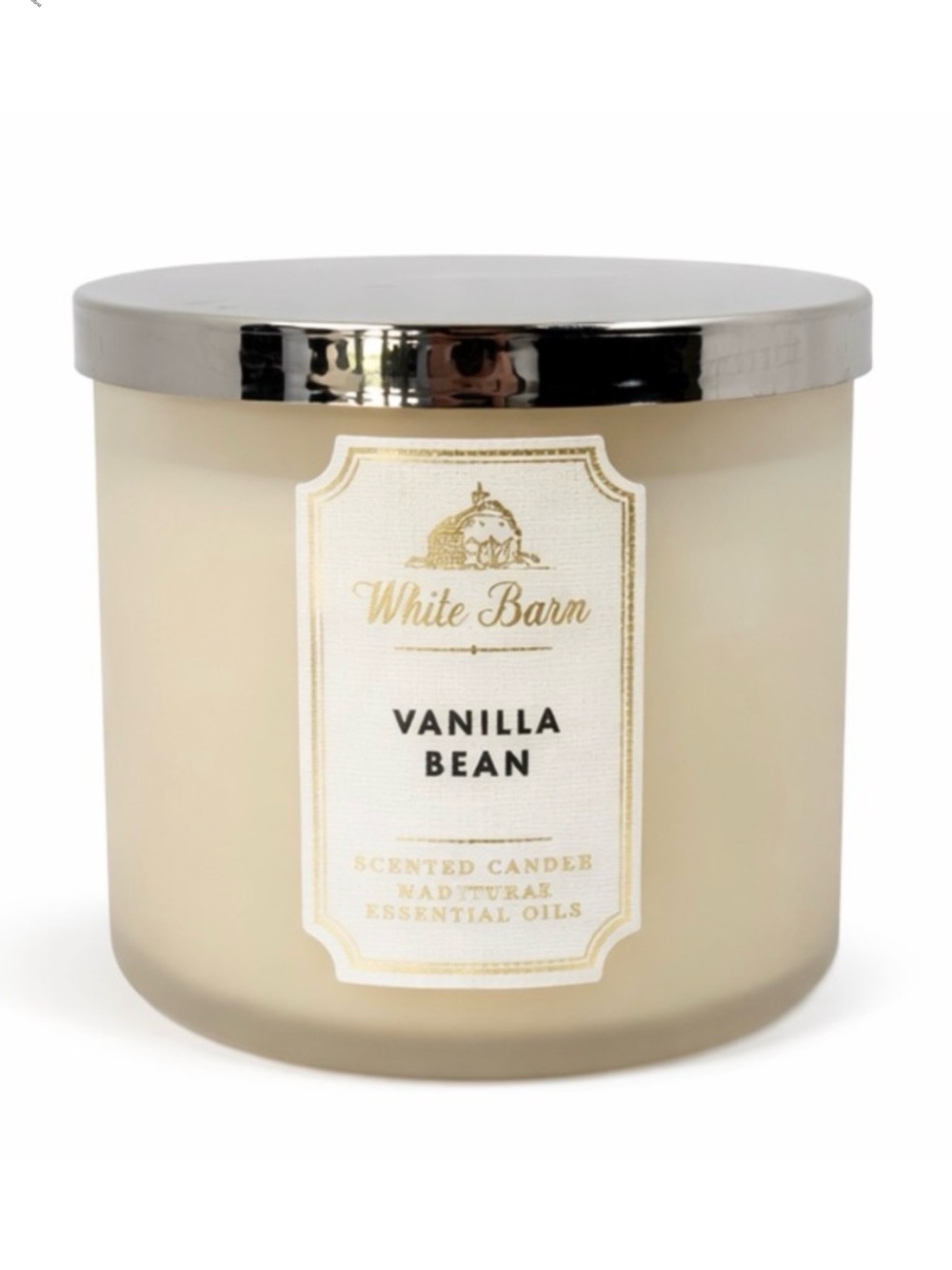 Bath & Body Works White Barn 3-Wick Scented Vanilla Bean Candle - Picture 3 of 7